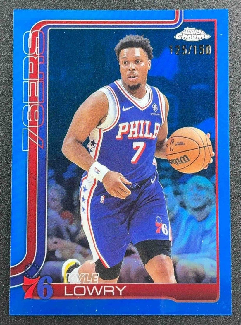 KYLE LOWRY 2025-26 TOPPS CHROME #152 BLUE COLOR MATCH REFRACTOR /150 76ERS
