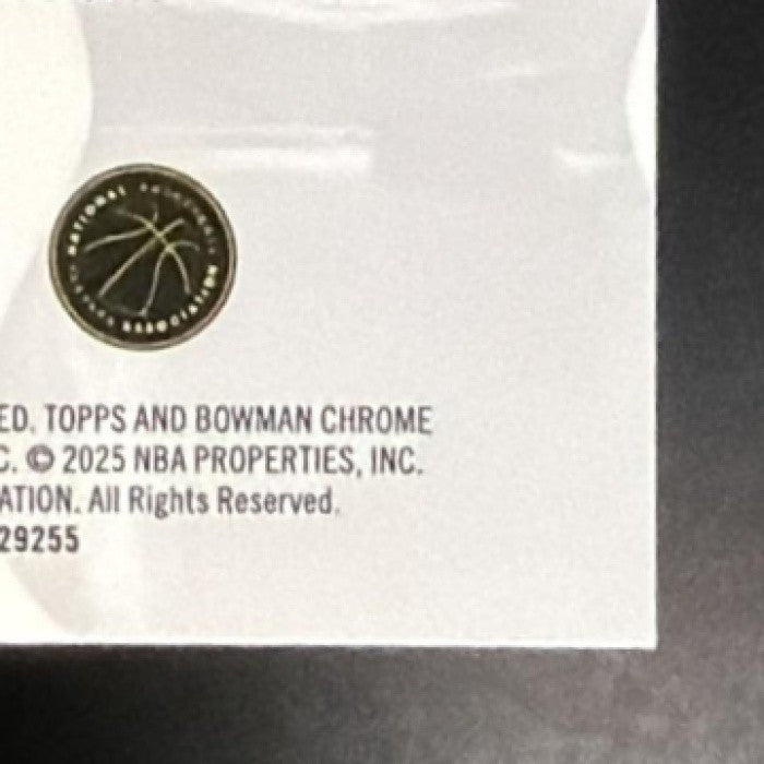 VJ EDGECOMBE 2025-26 BOWMAN #RR-3 CHROME ROCKSTAR ROOKIES RC 76ERS