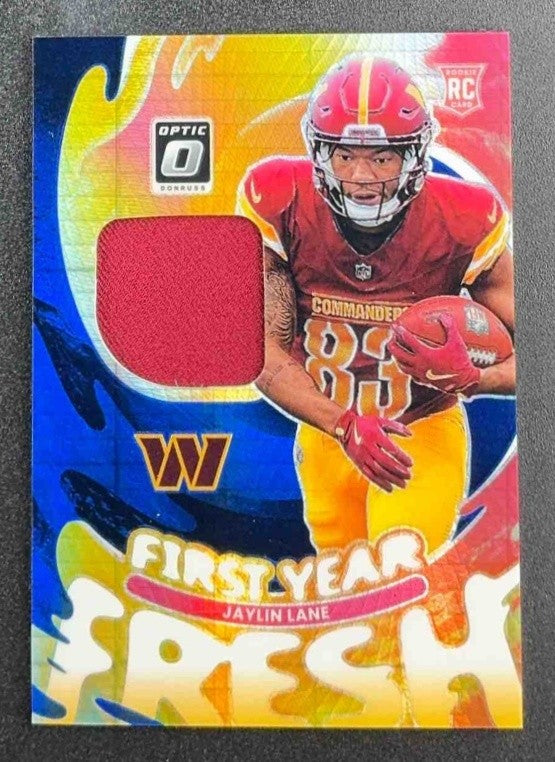 2025 Panini Donruss Optic Jaylin Lane First Year Fresh Blue Hyper Prizm RC