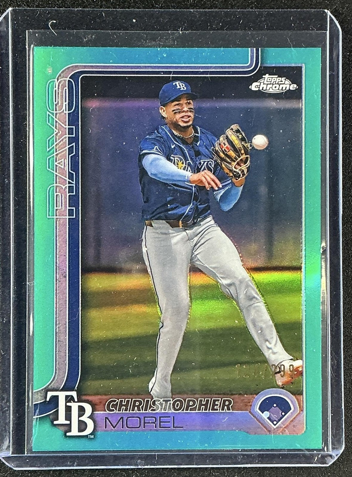 CHRISTOPHER MOREL 2025 TOPPS CHROME #64 TEAL REFRACTOR 1/299 RAYS