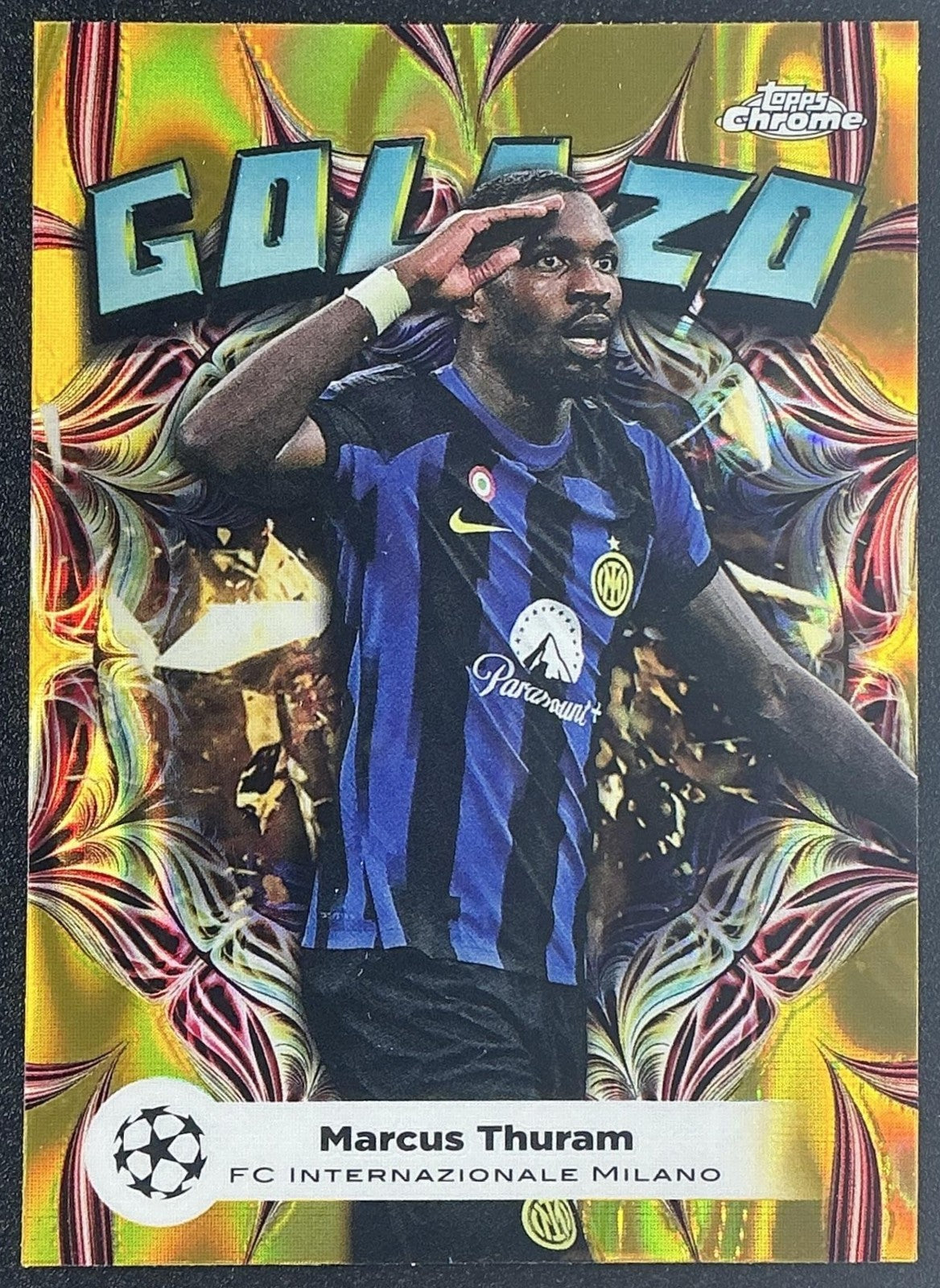 2023 Topps Chrome Marcus Thuram #GL-4 Golazo Gold Lava Refractor