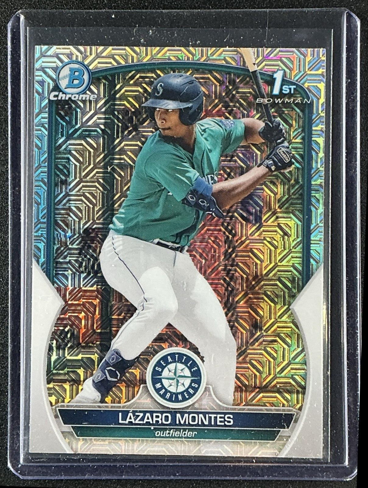 LAZARO MONTES 2023 BOWMAN MEGA BOX #BCP-58 PROSPECTS MOJO REFRACTOR MARINERS