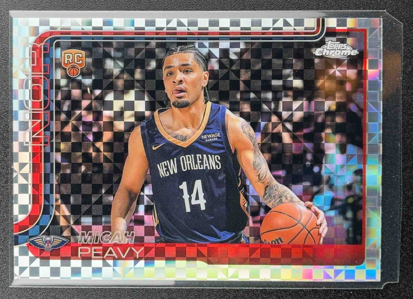 MICAH PEAVY 2025-26 TOPPS CHROME #291 X-FRACTOR RC PELICANS