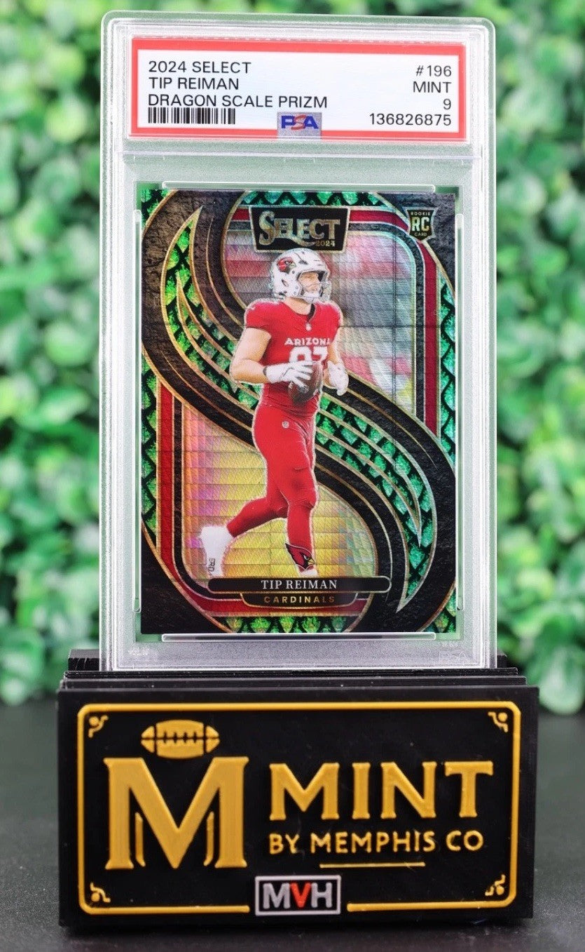 TIP REIMAN 2024 PANINI SELECT PREMIER LEVEL DRAGON SCALE PRIZM /81 RC PSA 9