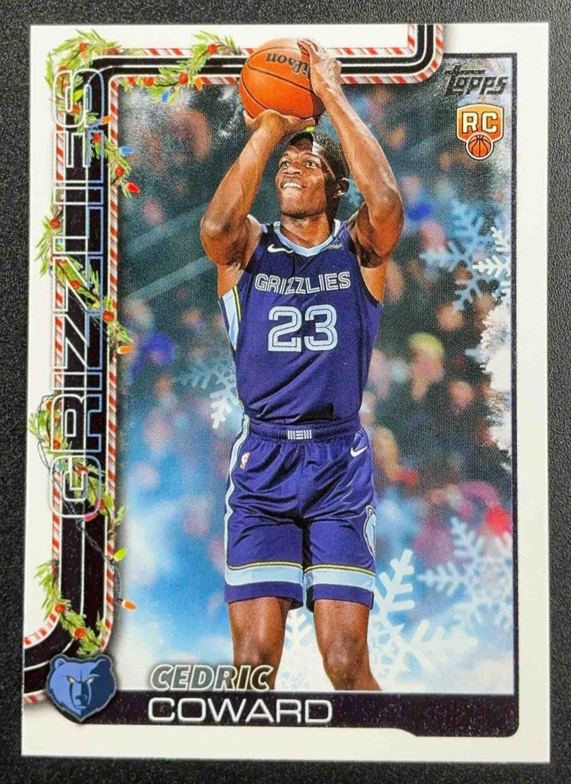 CEDRIC COWARD 2025-26 TOPPS HOLIDAY #H171 RC GRIZZLIES