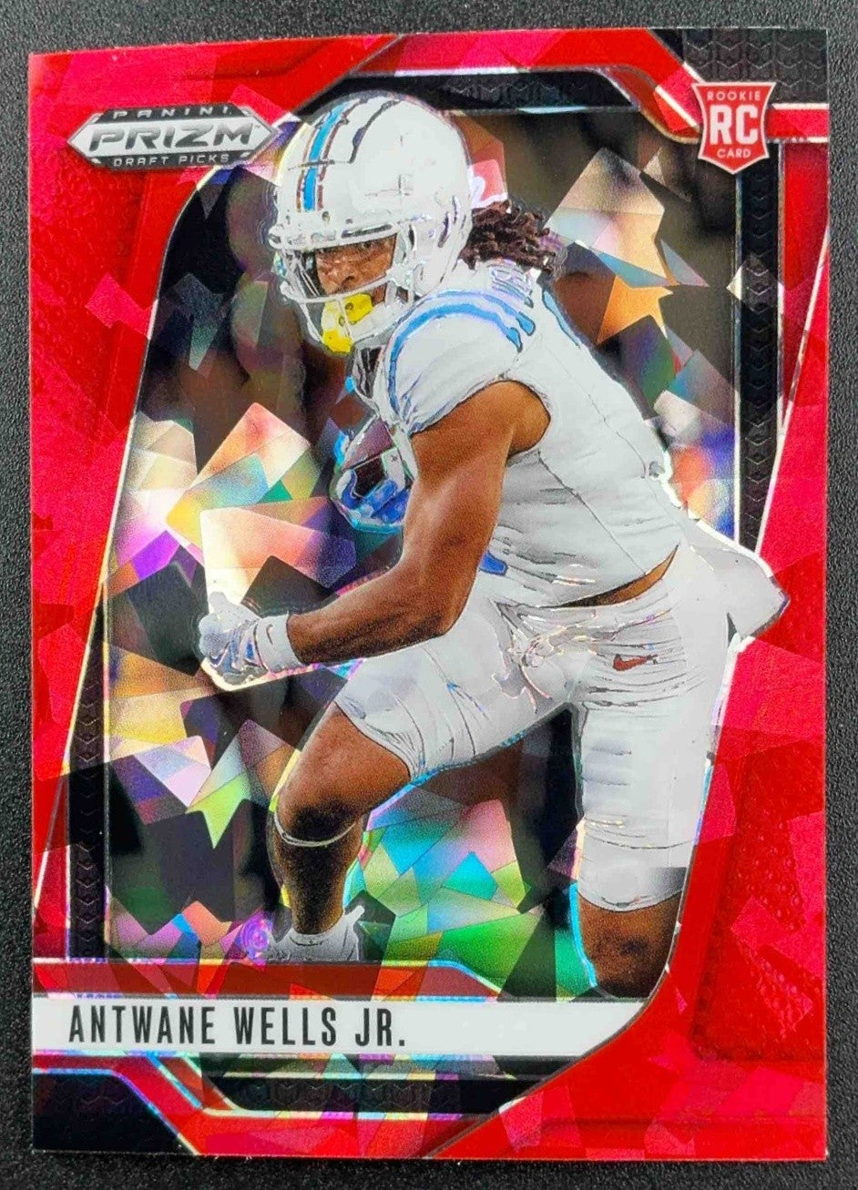 ANTWANE WELLS JR. 2025 PANINI PRIZM DRAFT PICKS #94 RED ICE RC REBELS