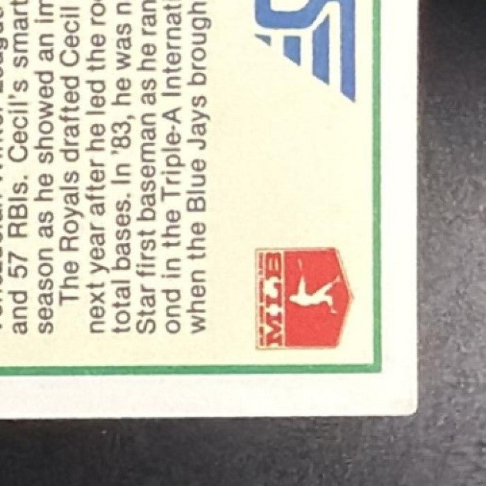 CECIL FIELDER 1988 SCORE #399 BLUE JAYS
