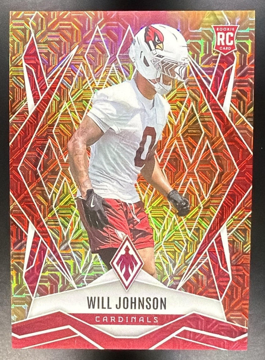 2025 Panini Phoenix Factory Set Will Johnson #221 Rookies Fireburst /350 RC