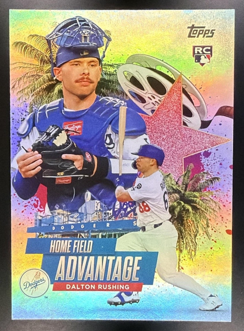 DALTON RUSHING 2025 TOPPS UPDATE #HA-48 HOMEFIELD ADVANTAGE RC SSP DODGERS