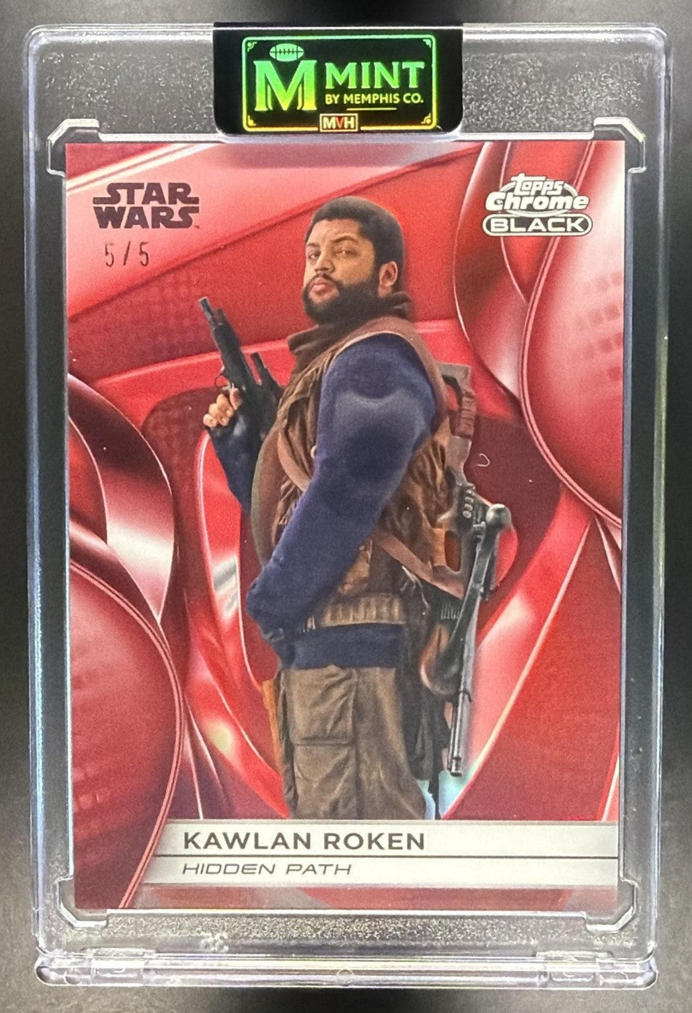 2025 Topps Star Wars Smugglers Outpost Kawlan Roken Black Red Refractor /5