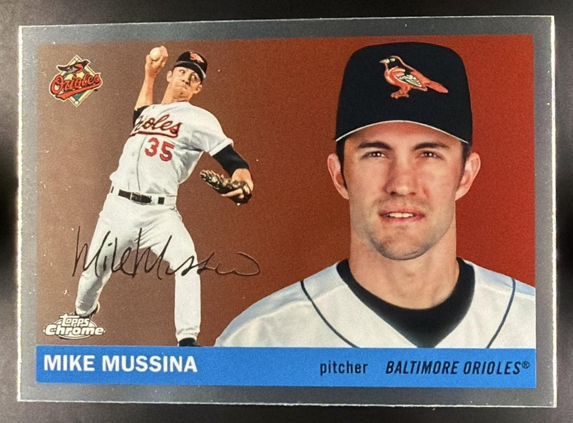 MIKE MUSSINA 2025 TOPPS CHROME PLATINUM ANNIVERSARY #313 ORIOLES