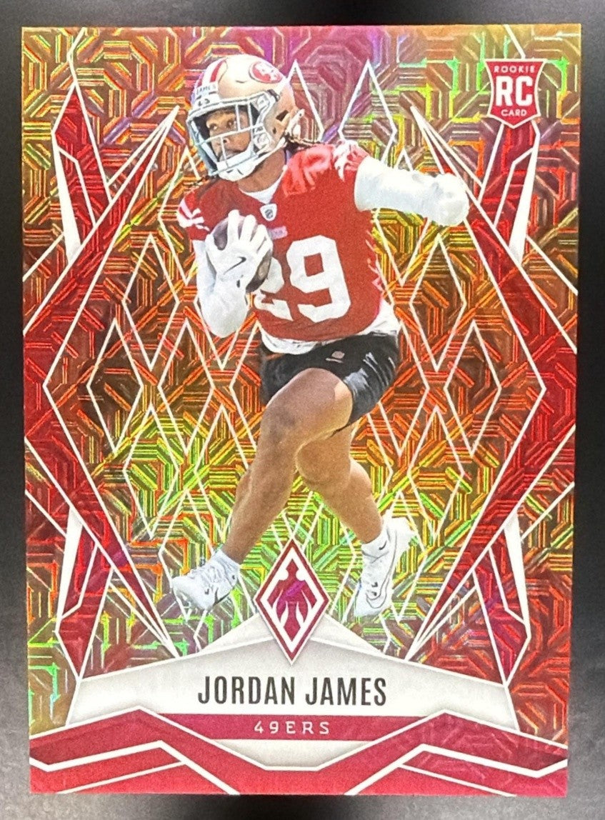 2025 Panini Phoenix Factory Set Jordan James #220 Rookies Fireburst /350 RC