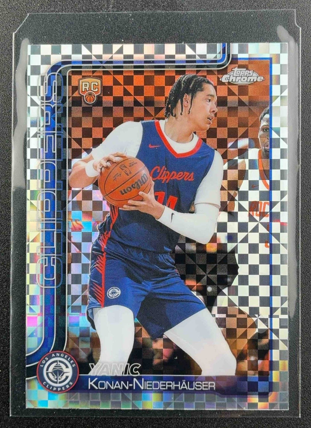 YANIC KONAN-NIEDERHAUSER 2025-26 TOPPS CHROME #280 X-FRACTOR RC CLIPPERS