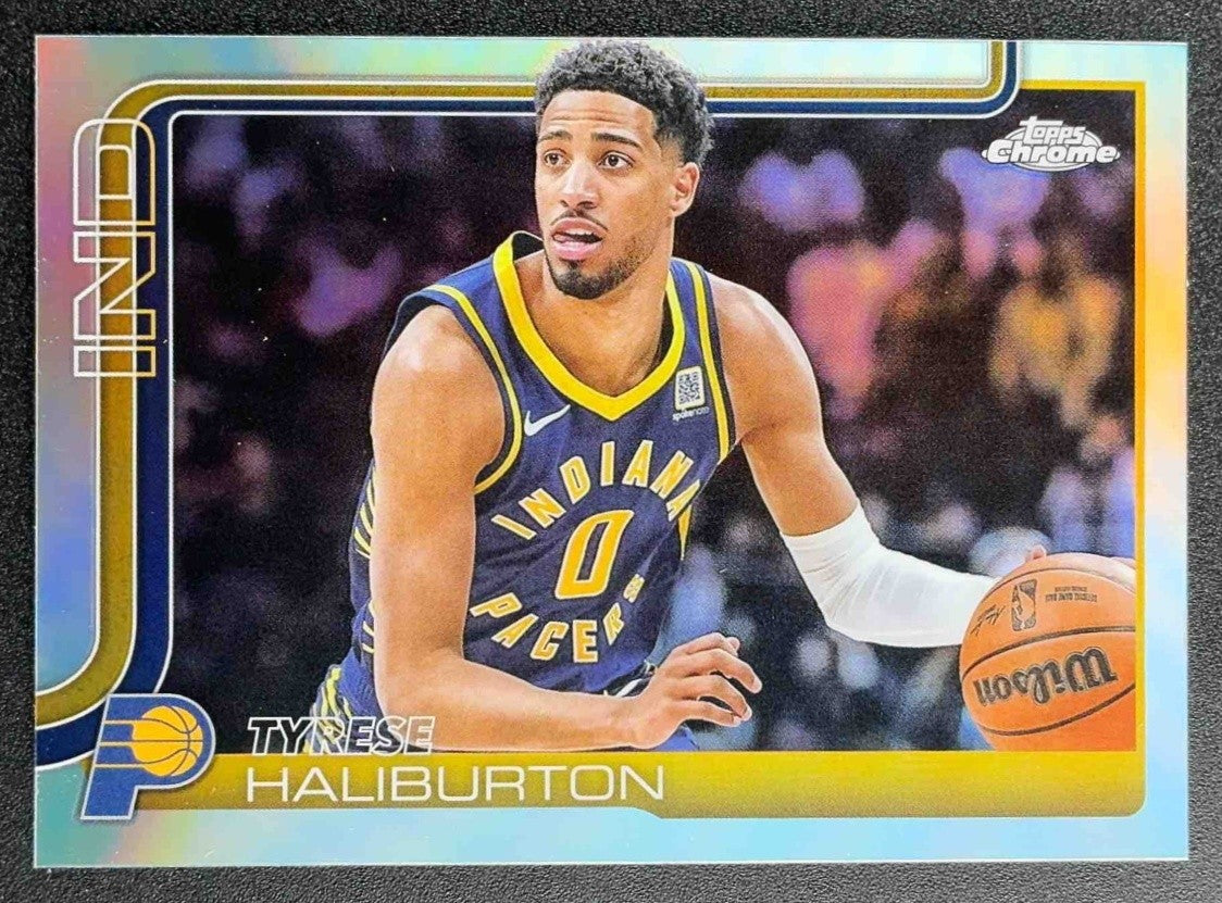 TYRESE HALIBURTON 2025-26 TOPPS CHROME #3 REFRACTOR PACERS