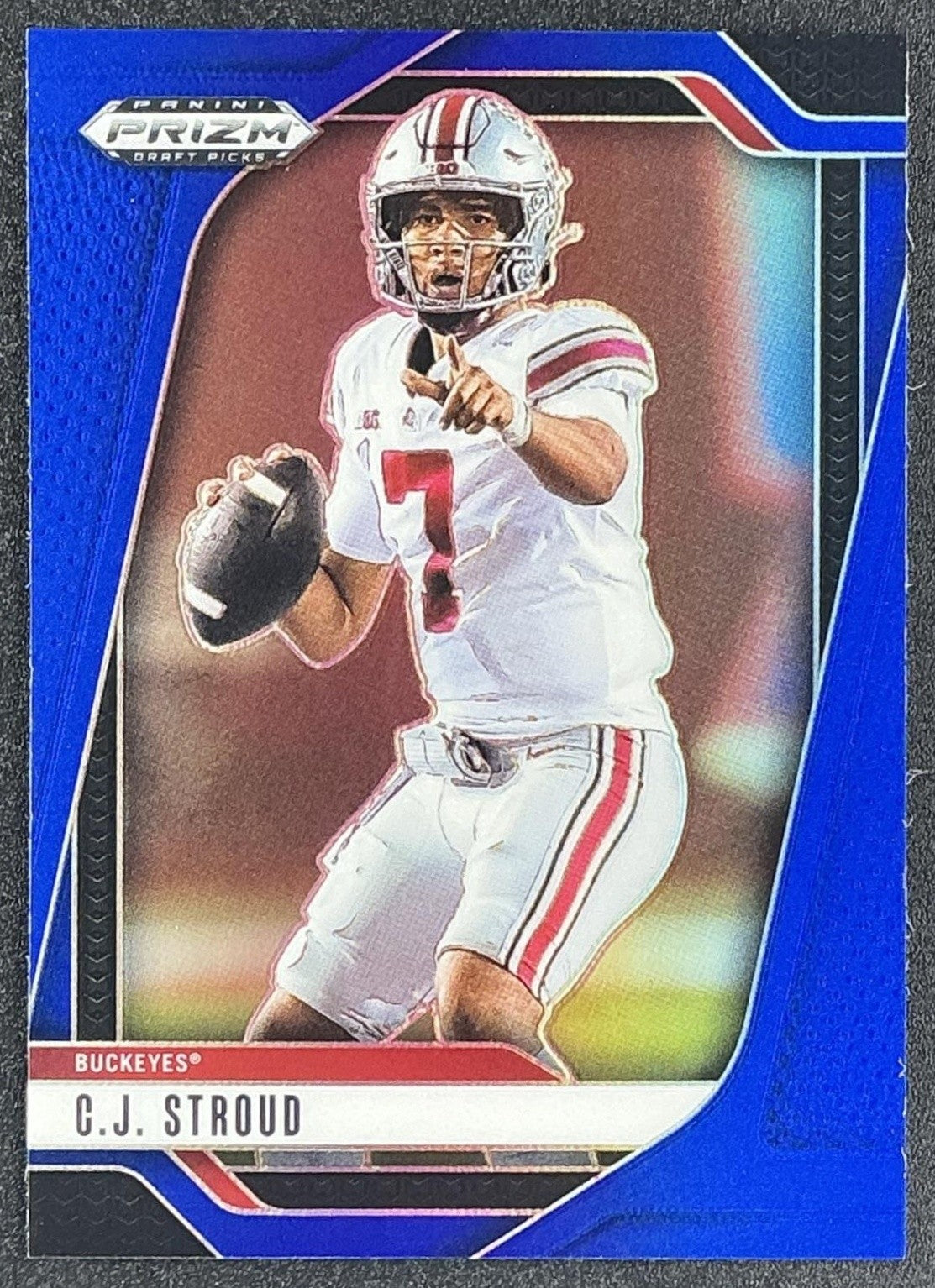 C.J. STROUD 2025 PANINI PRIZM DRAFT PICKS #186 BLUE 119/249 BUCKEYES