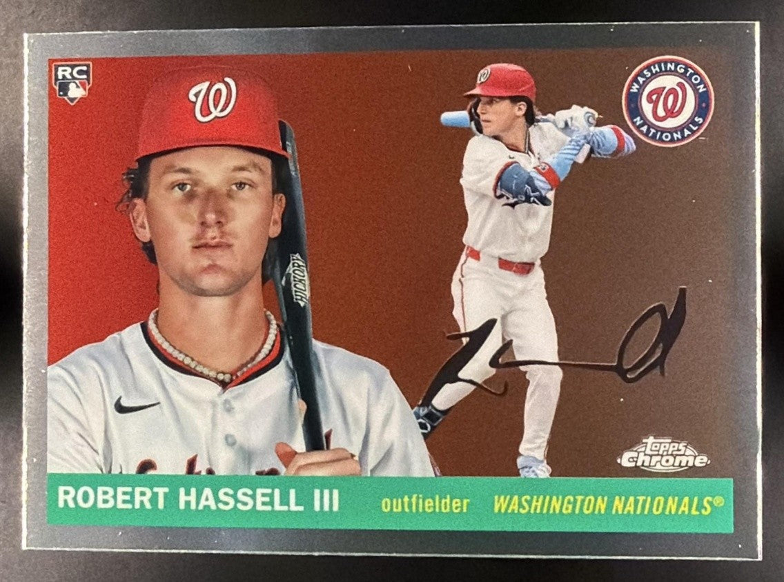 ROBERT HASSELL III 2025 TOPPS CHROME PLATINUM ANNIVERSARY #300 RC NATIONALS