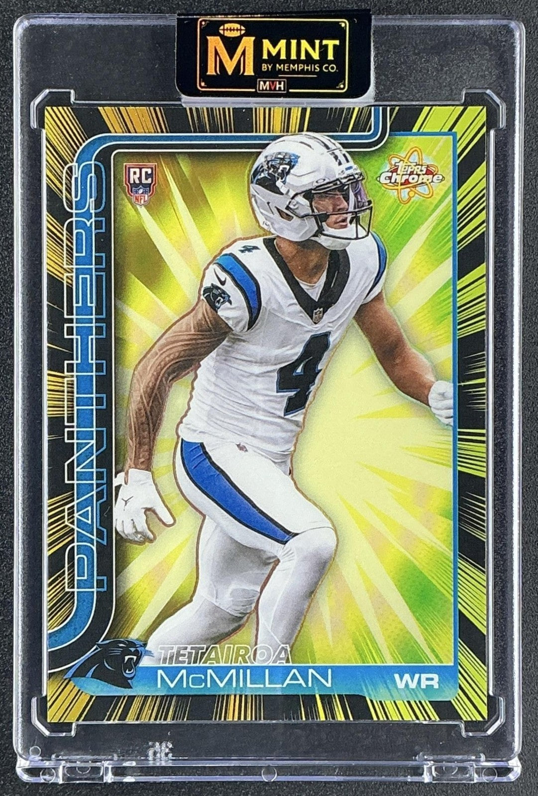 TETAIROA MCMILLAN 2025 TOPPS CHROME #RR-2 RADIATING ROOKIES SP RC PANTHERS