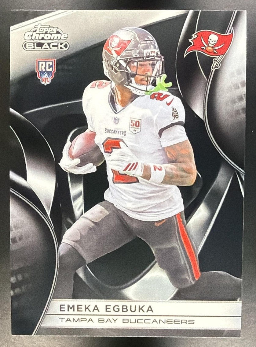 EMEKA EGBUKA 2025 TOPPS CHROME BLACK #147 RC BUCCANEERS