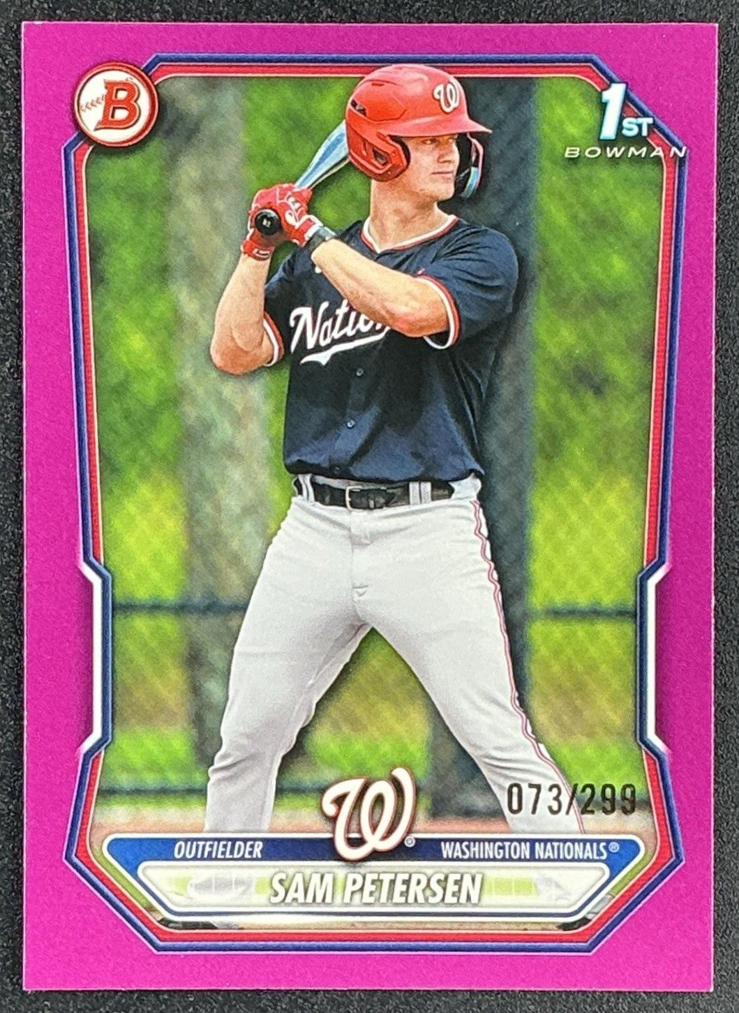 SAM PETERSEN 2026 BOWMAN #BP-122 PINK BORDER 73/175 1ST PROSPECT NATIONALS