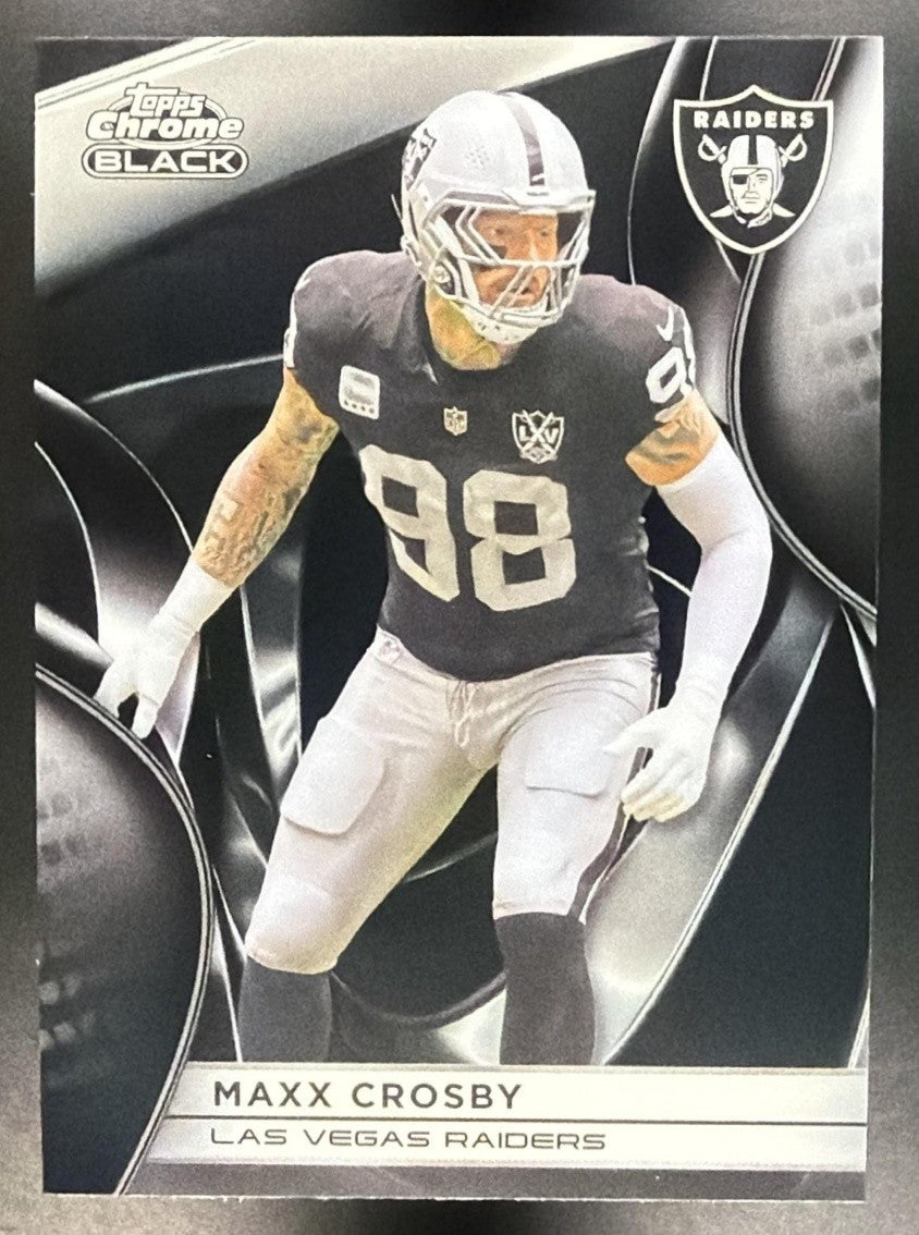 MAXX CROSBY 2025 TOPPS CHROME BLACK #55 RAIDERS
