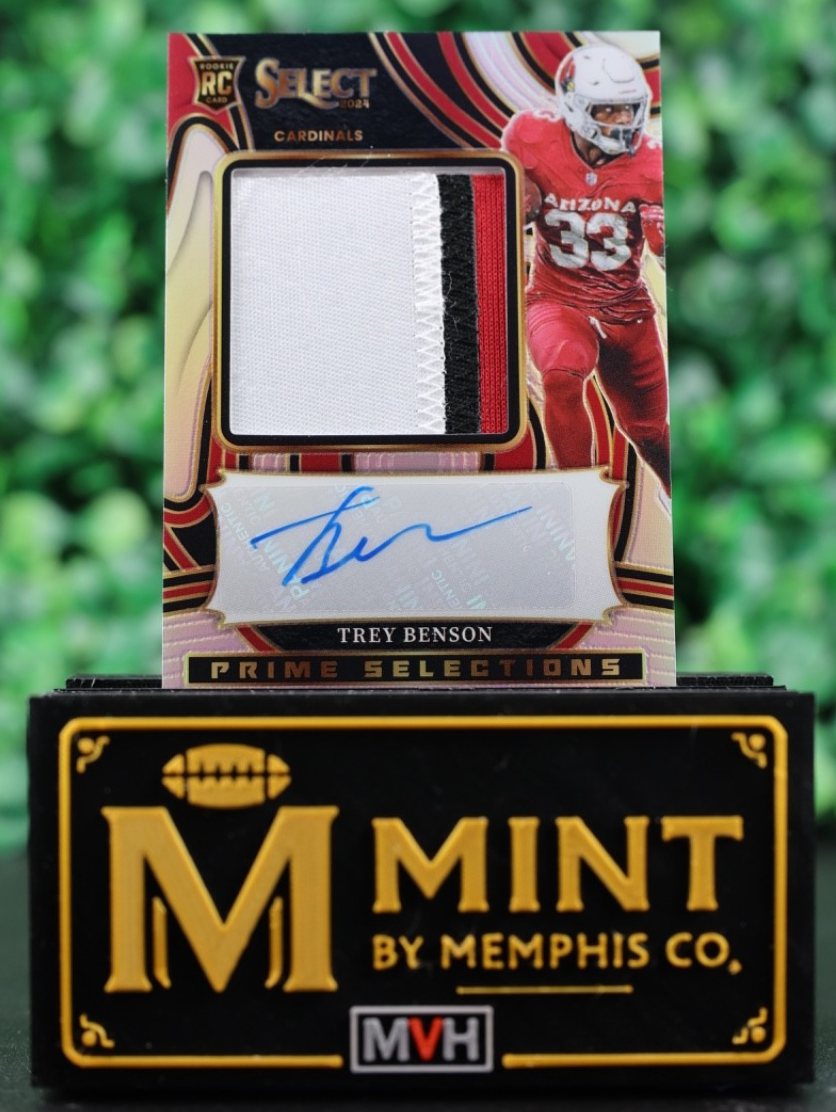 TREY BENSON 2024 SELECT PRIME SELECTIONS RPA RC PATCH AUTO /99 ARIZONA CARDINALS