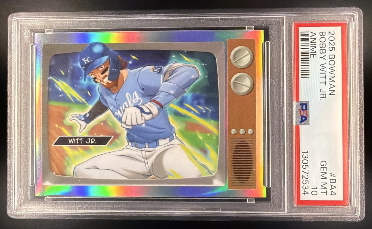 BOBBY WITT JR. 2025 BOWMAN #BA-4 ANIME ROYALS PSA 10