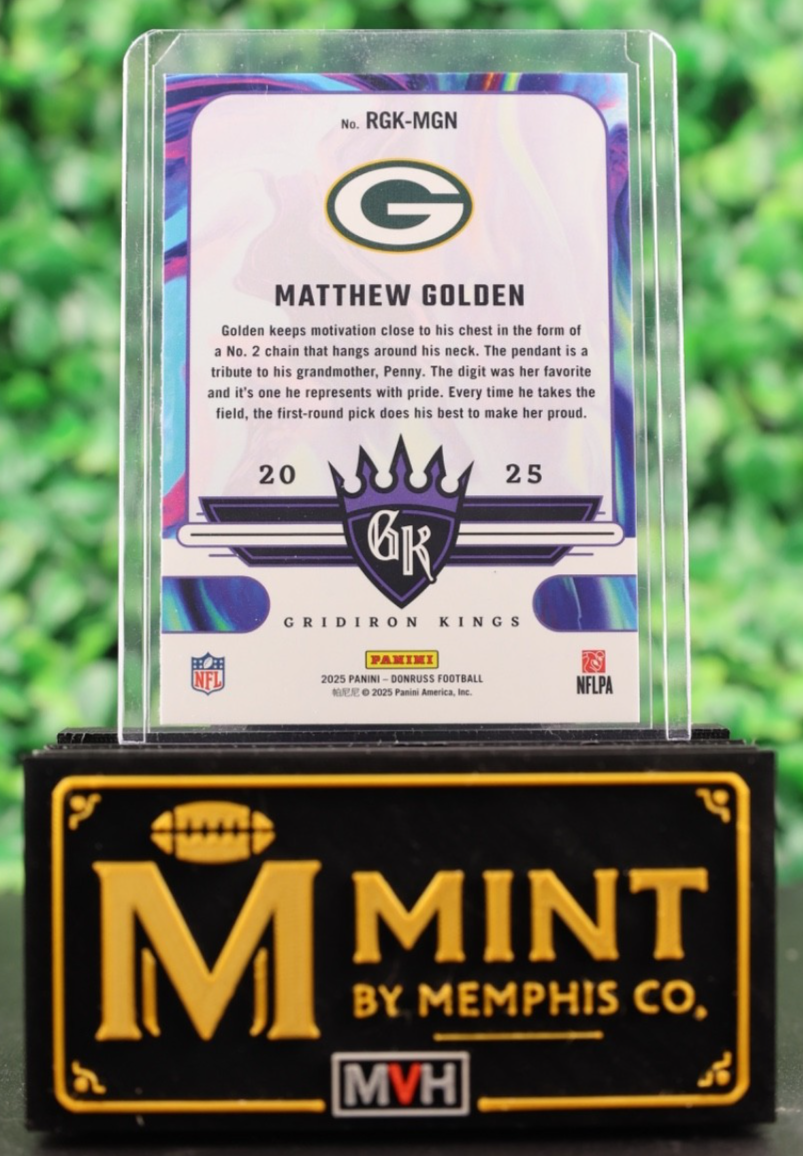 2025 PANINI DONRUSS MATTHEW GOLDEN ROOKIE GRIDIRON KINGS PACKERS RC