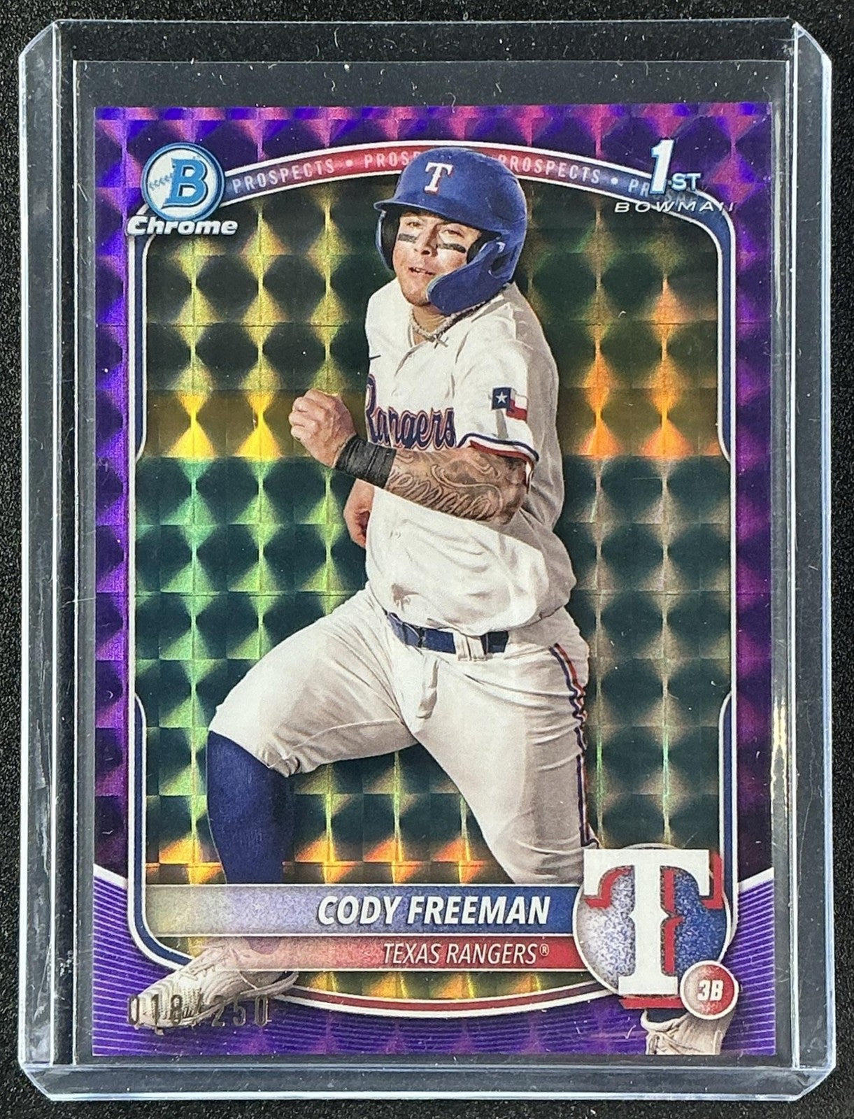 2025 Bowman Cody Freeman #BCP-112 Chrome Purple Geometric Refractor /250 1st