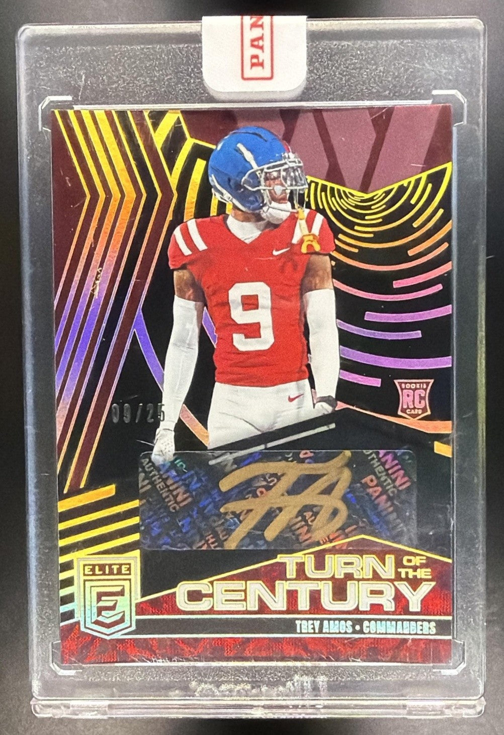 2025 Panini Donruss Elite Trey Amos Turn of the Century Auto Blue /25 RC