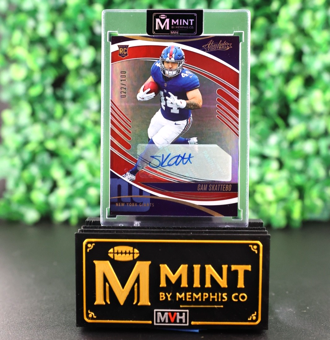 CAM SKATTEBO 2025 ABSOLUTE SPECTRUM RED RC ROOKIE AUTO /100 #110 SP GIANTS