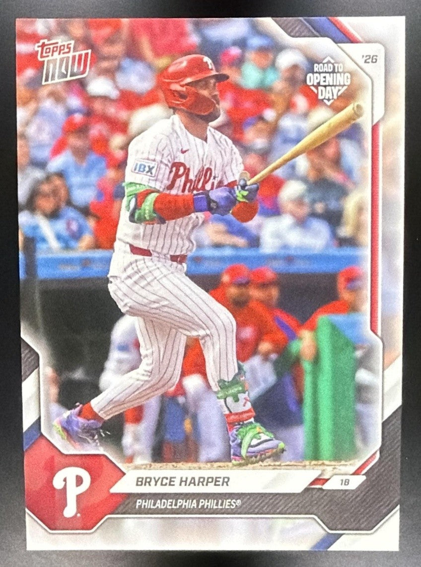 BRYCE HARPER 2026 TOPPS NOW ROAD TO OPENING DAY #OD-181 PHILLIES