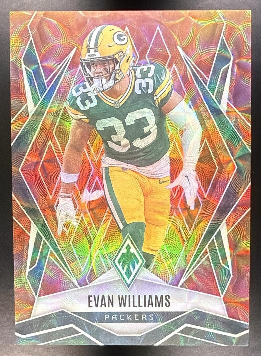 EVAN WILLIAMS 2025 PANINI PHOENIX FACTORY SET #133 FIREBURST /350 PACKERS