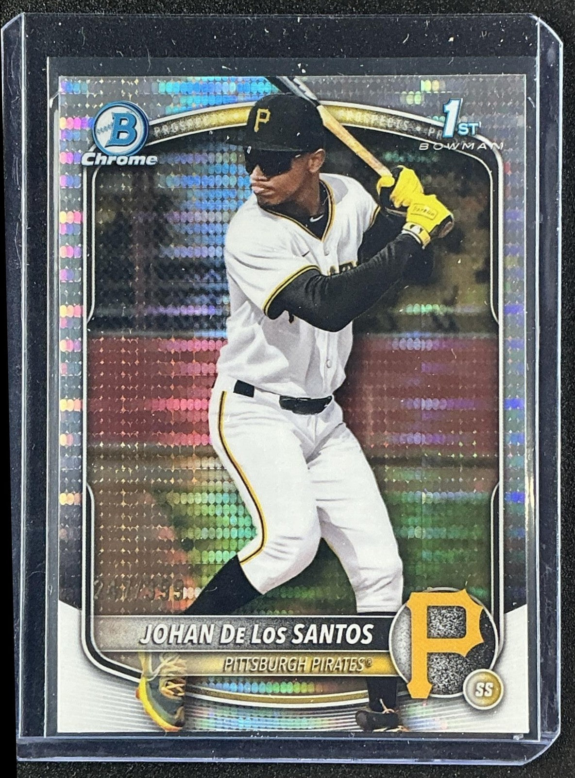 2025 Bowman Chrome Johan De Los Santos #BCP-163 Pulsar Refractor /399 1st