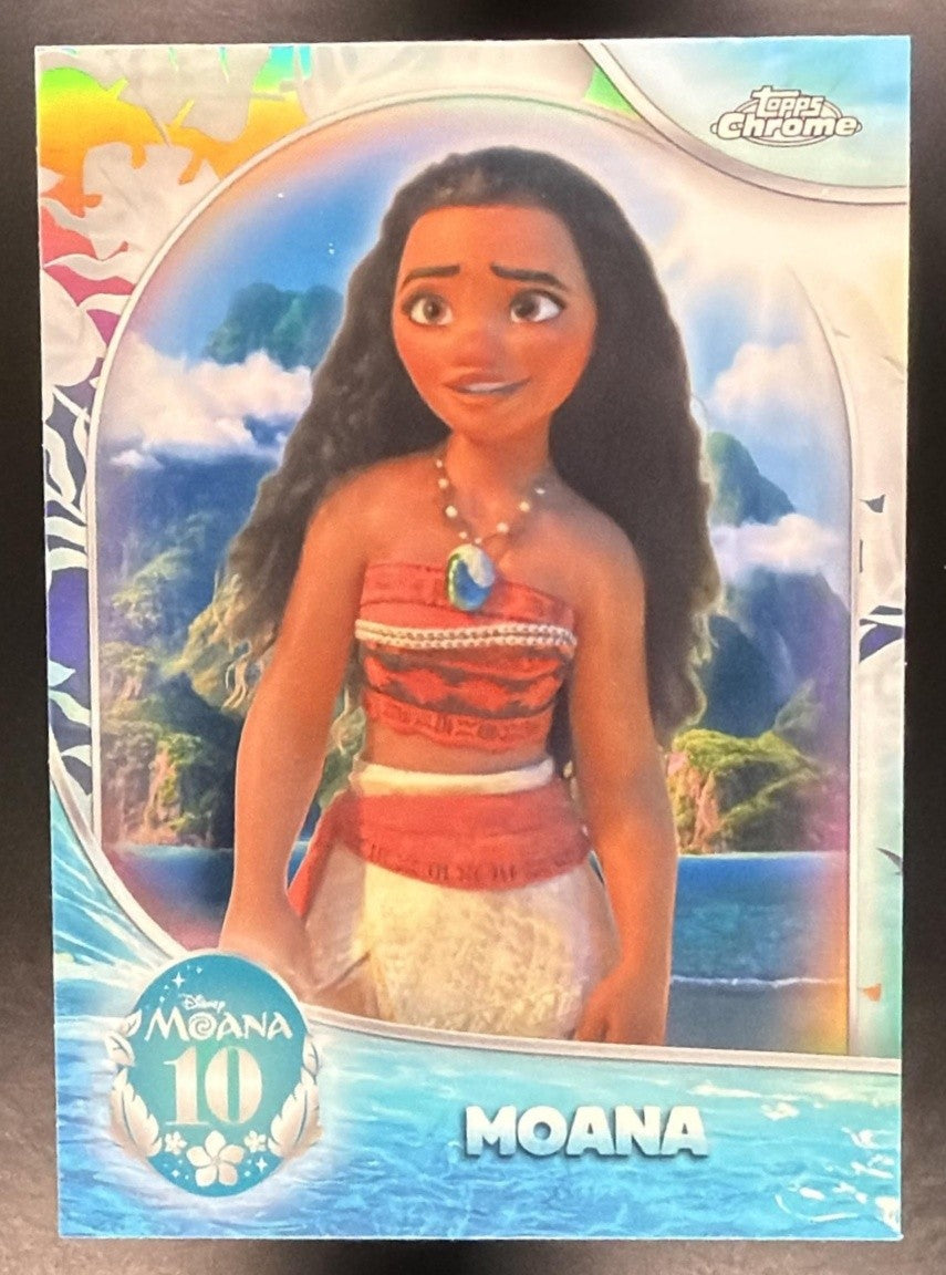 MOANA 2026 TOPPS CHROME DISNEY #MN-1 10TH ANNIVERSARY