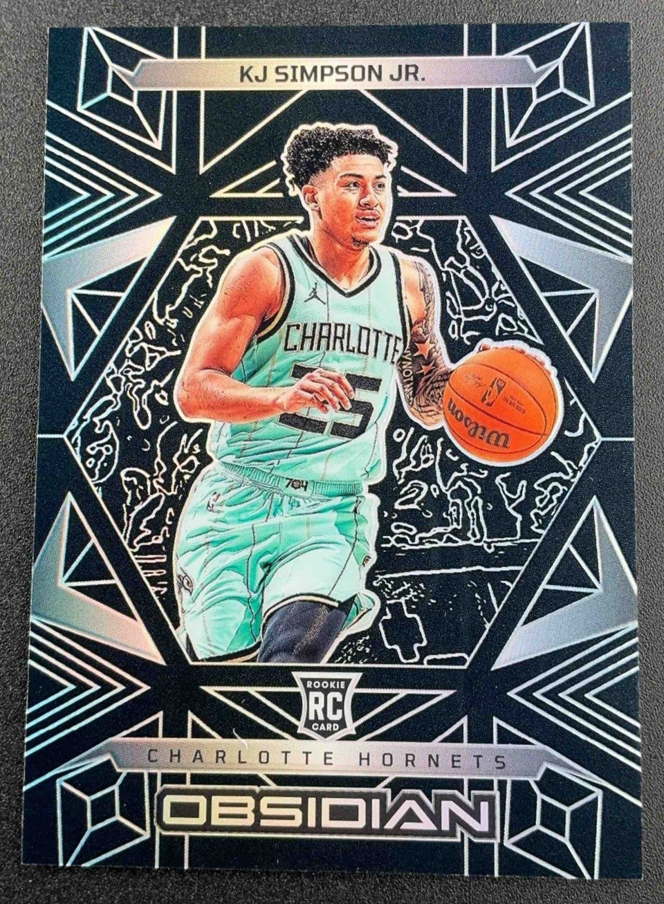 KJ SIMPSON JR. 2024-25 PANINI OBSIDIAN #151 RC HORNETS