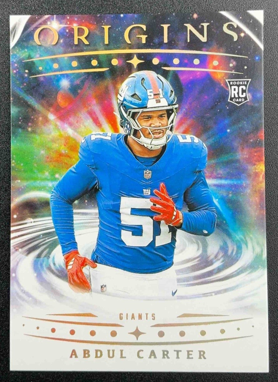 ABDUL CARTER 2025 PANINI ORIGINS #112 ROOKIE RC GIANTS