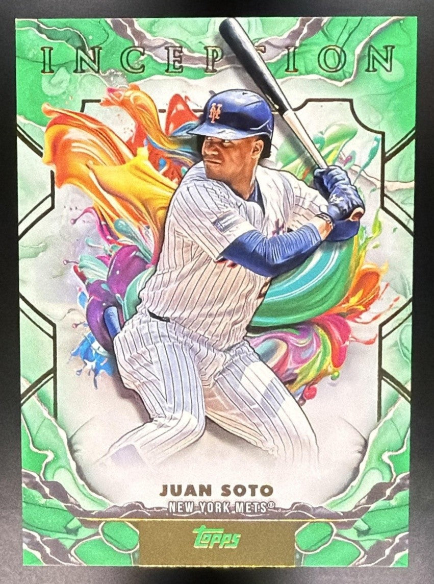 JUAN SOTO 2025 TOPPS INCEPTION #15 GREEN METS