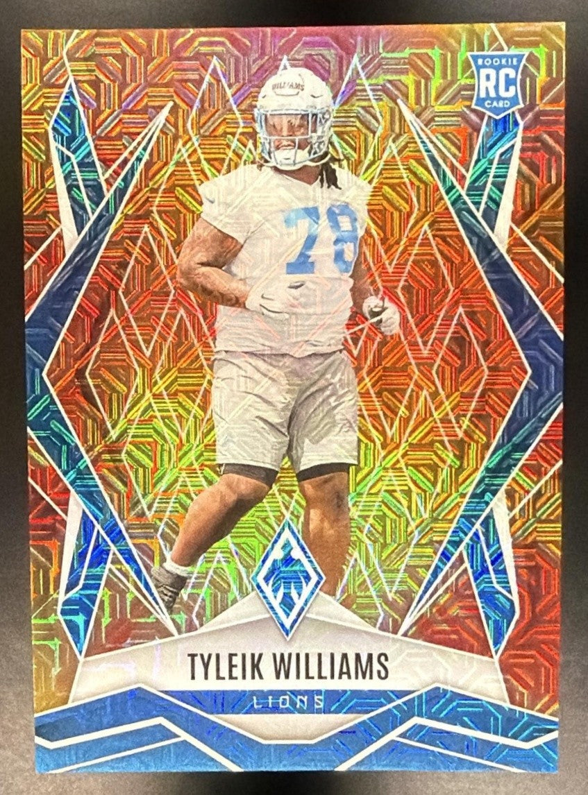 TYLEIK WILLIAMS 2025 PANINI PHOENIX #230 FIRE BURST PRIZM 110/350 RC LIONS