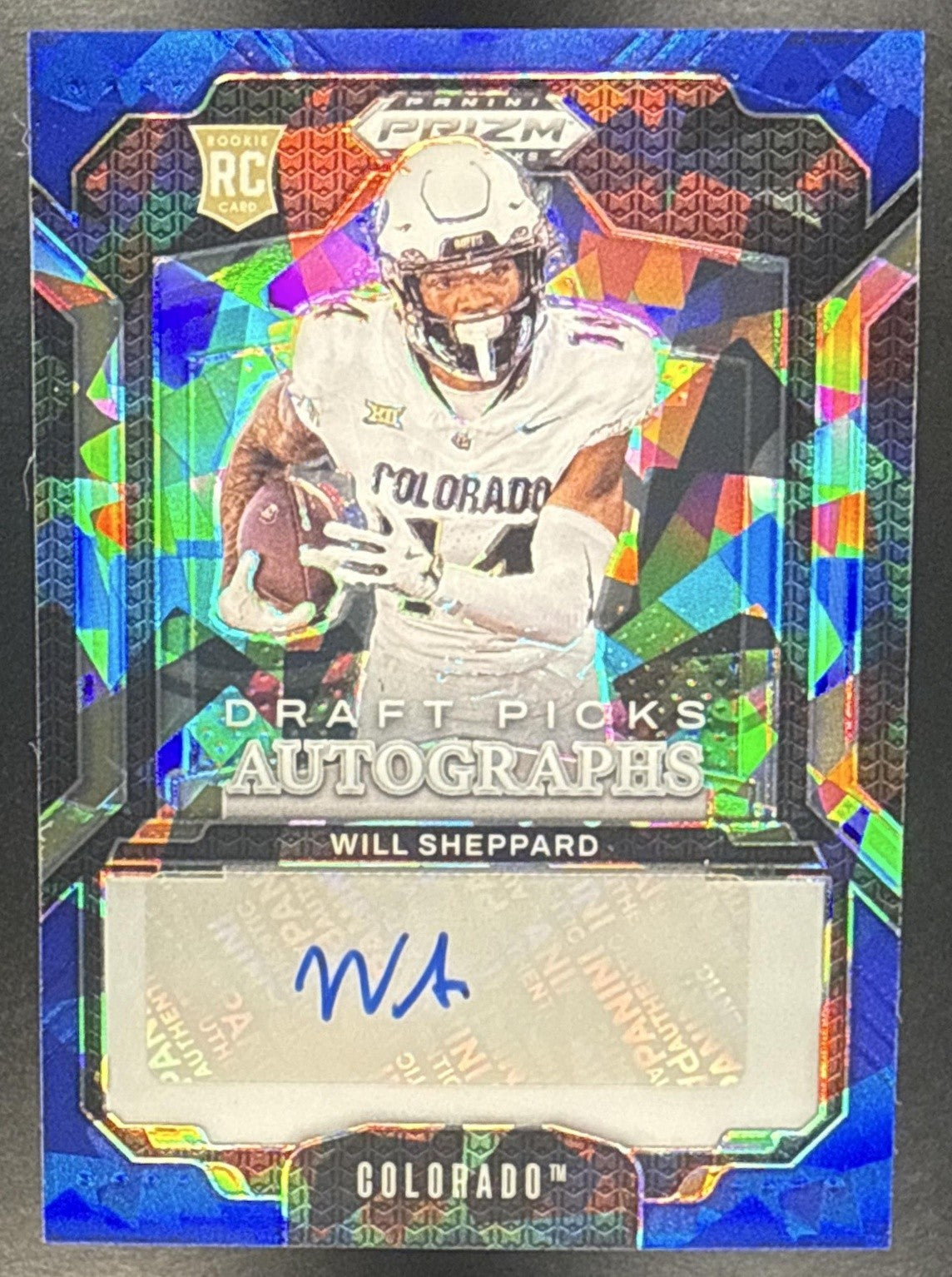 2025 Panini Prizm Draft Picks Will Sheppard #DPA-WSD Auto Blue Ice /149