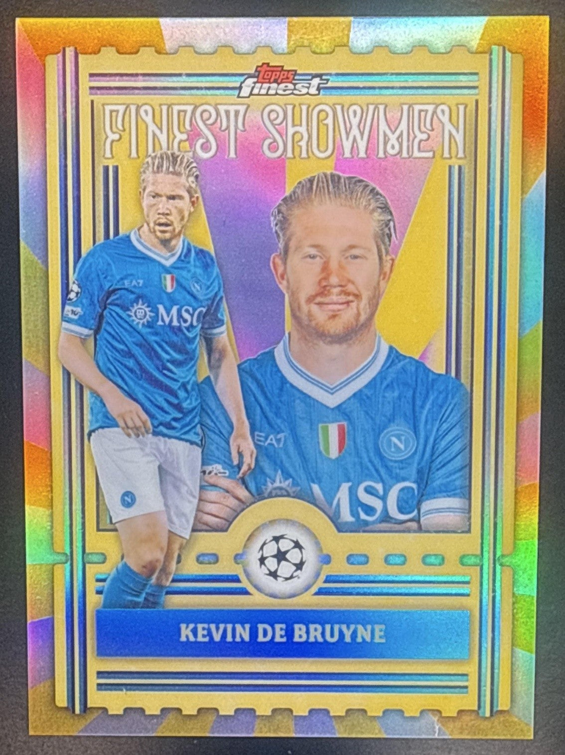 KEVIN DE BRUYNE 2025-26 TOPPS UEFA CLUB COMPETITION FINEST #FS-17 SHOWMEN NAPOLI