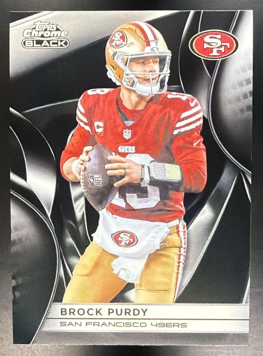 BROCK PURDY 2025 TOPPS CHROME BLACK #89 49ERS