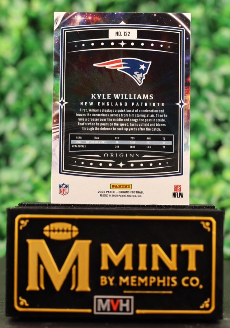 Kyle Williams 2025 Panini Origins Rookie Blue Color Match /99 SP RC Patriots