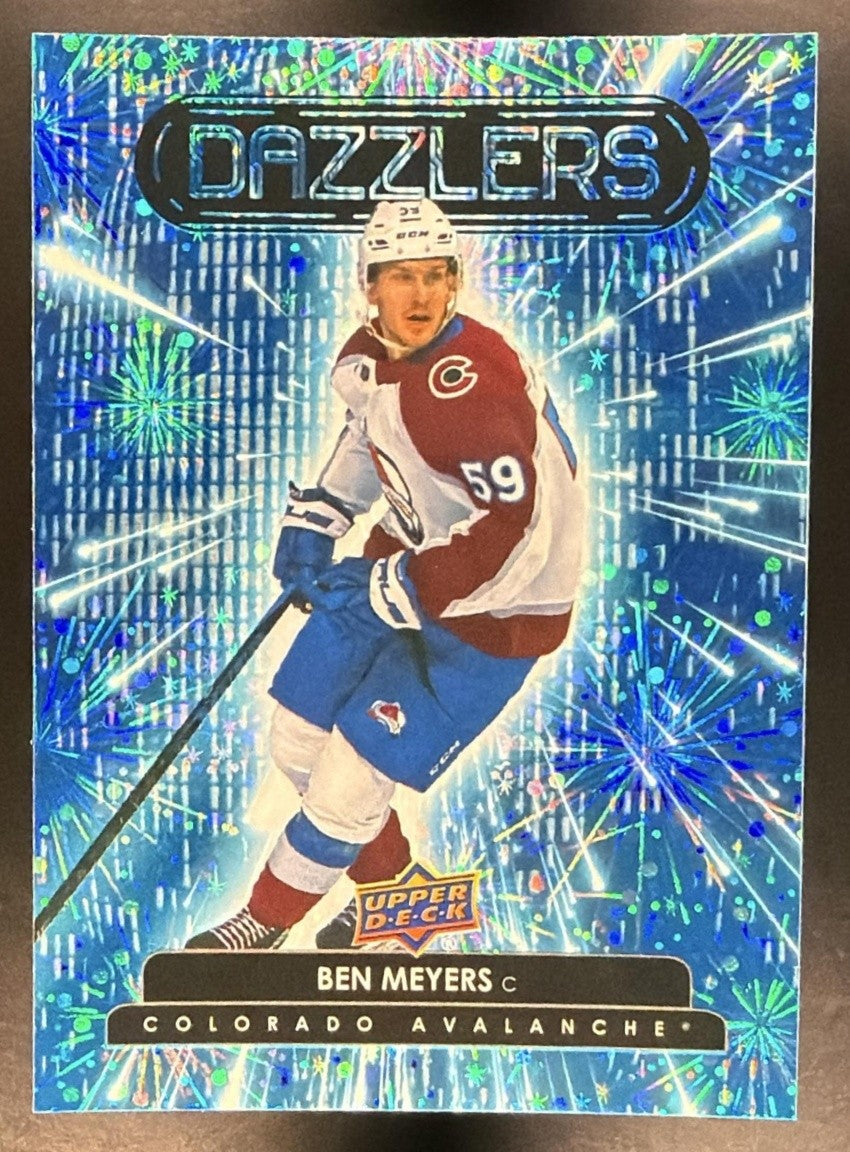 BEN MEYERS 2022-23 UPPER DECK #DZ-74 DAZZLERS BLUE RC AVALANCHE