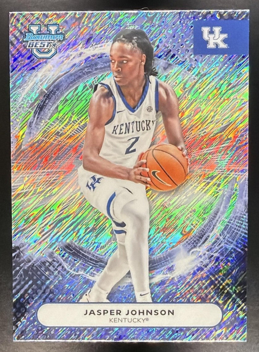 JASPER JOHNSON 2025-26 BOWMAN BEST UNIVERSITY #14 SHIMMER REFRACTOR WILDCATS