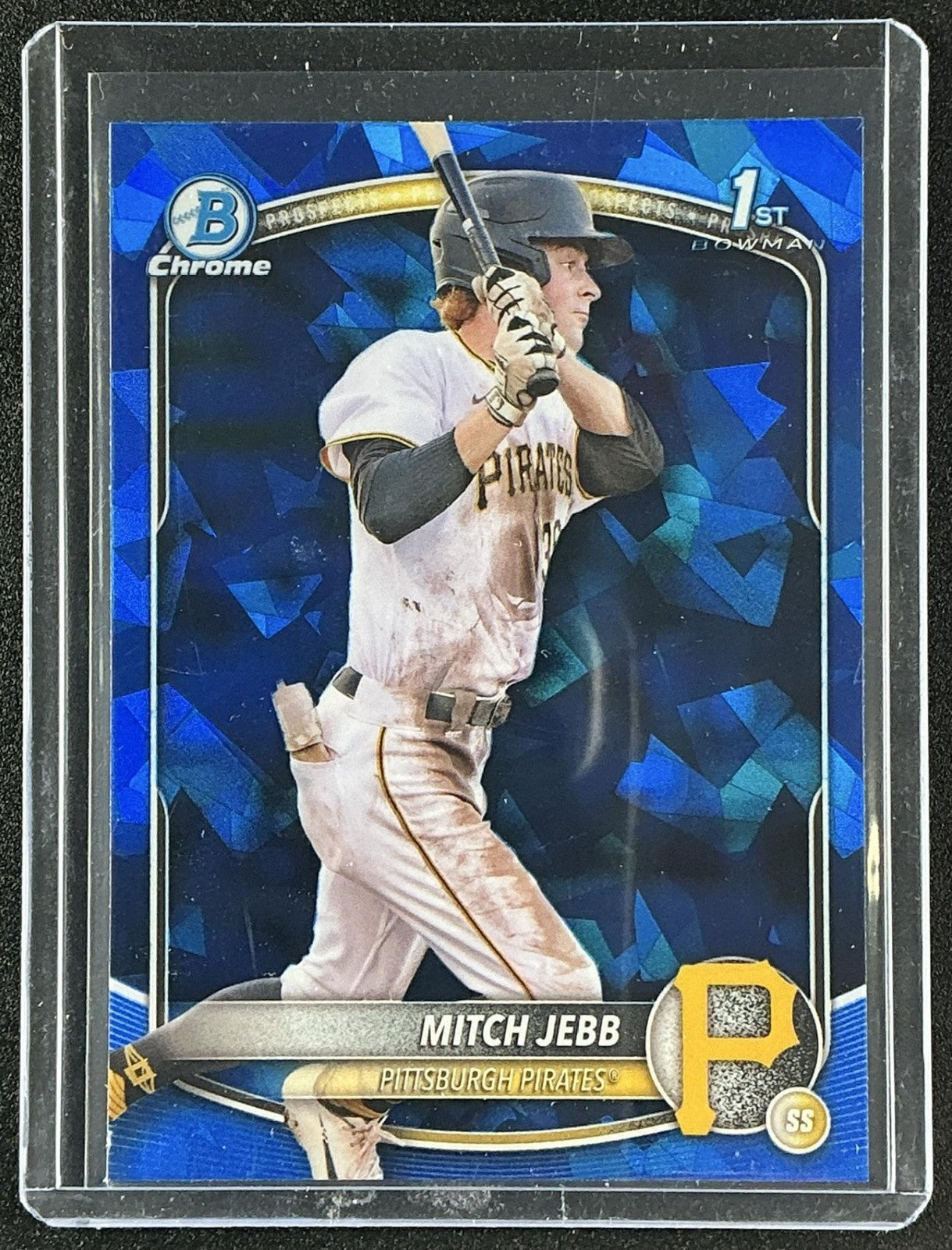 MITCH JEBB 2025 BOWMAN SAPPHIRE #BCP-41 CHROME 1ST PROSPECT PIRATES