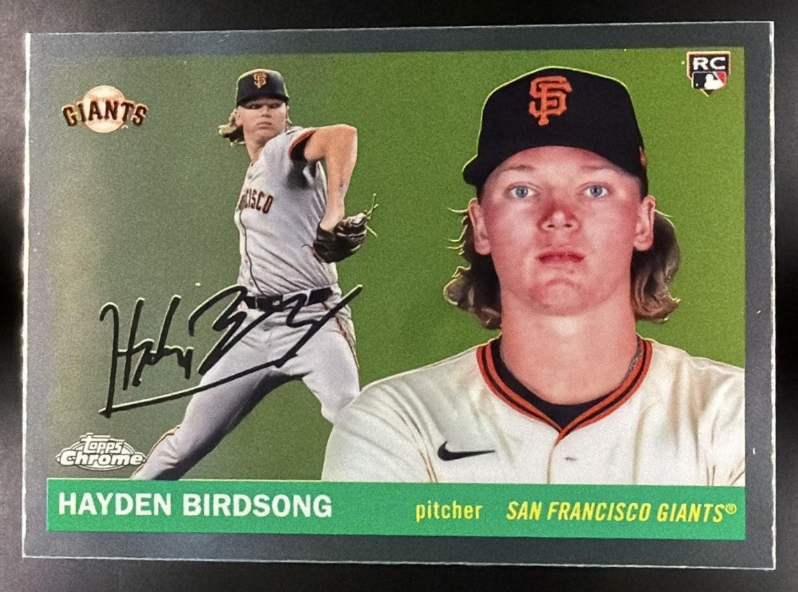 HAYDEN BIRDSONG 2025 TOPPS CHROME PLATINUM ANNIVERSARY #336 RC GIANTS