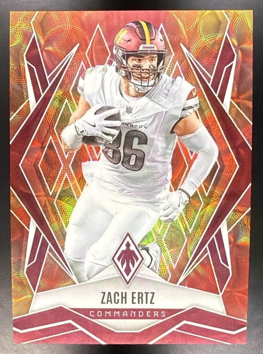 ZACH ERTZ 2025 PANINI PHOENIX #32 FIRE BURST PRIZM 244/350 COMMANDERS