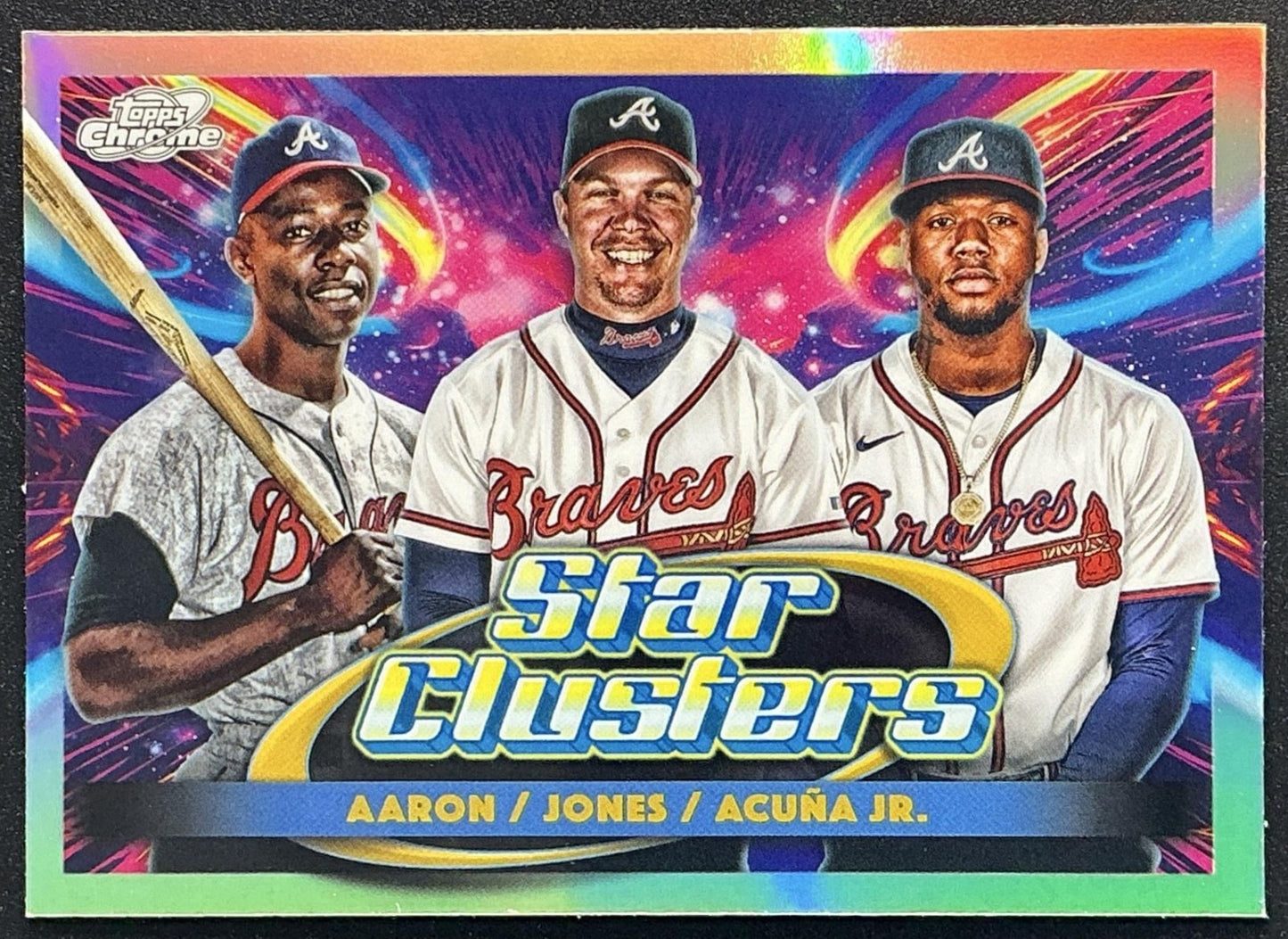 2025 Topps Cosmic Chrome Ronald Acuna Jr. Chipper Jones Hank Aaron Star Clusters