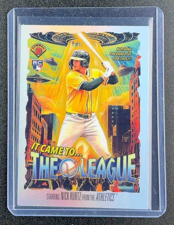 NICK KURTZ 2025 BOWMAN CHROME #IT-16 IT CAME TO THE LEAGUE RC ATHLETICS