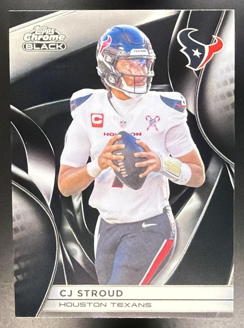 CJ STROUD 2025 TOPPS CHROME BLACK #42 TEXANS
